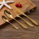 Ergonomic 1810 Gold Plated Stainless Steel Flatware Cutlery