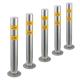 Yellow Welded Cap Removable Parking Bollards 750*114mm Lockable Dia 63.5mm