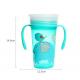 300ml PP Baby Weighted Straw Cup 360 Degree Angle