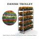 Plywood Danish Flower Trolley Rack Cart Cc Container Easy to install