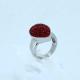 Fashion 316L Stainless Steel Casting Clay CZ Stones Ring LRX421