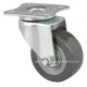 40kg Grey 2mm Thickness Edl Mini Plate Swivel PU Caster 2612-76 for Caster Application