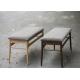 Small Comfortable Real Wooden Settee Bench , Living Room / Dining Bench Seat