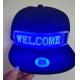 send message by phone bluetooth LED message cap rechargeable Fashion LED rolling message hat support gif dispaly led cap