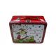 Strawberry Pattern Kids Metal Lunch Box Environmentally Friendly Material