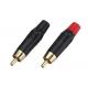 Metal Speaker RCA Audio Connector For Cable ZLR01 , RCA Jack Plug