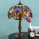 30cm 40cm Handmade Moon Shape Stained Glass Lamp Table Reading Light Luxury