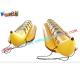 Children funny Inflatable Banana Boat Towables Toys with thick O anchor point for river