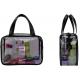 Waterproof Clear Travel Cosmetic Bags Eco Friendly Material With Handles