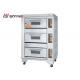 Commercial Quality High Temperature Three Deck Three Tray Gas Bakery Oven