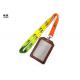 Colorful Real Leather ID Card Badge Holder Lanyard For Student