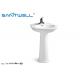 WC Bathroom Pedestal Basins pedestal wash hand basin two piece for home decoration