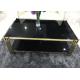 Rectangle Shape 120*70cm Gold Plated Coffee Table