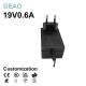 0.6A 19V DC Wall Mount Power Adapters With Efficiency Level VI