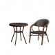 No Fading Hand Woven PE Rattan Bistro Table And Chairs Set