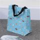 25*35 35*40 40*45 Blue Collapsible Grocery Bag Silk Screen Logo Canvas Gift Bags