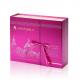 Silver Color Hot Stamping Craft Beauty Cosmetic Box Packaging with Silk Ribbon