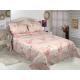Floral Pattern Printed Quilt Set Microfiber / Cotton Fabric For Bedroom