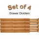 adjustable bamboo wooden drawer dividers silverware dividers