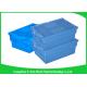 Economic Plastic Food Storage Plastic Boxes , Supermarkets Attached Lid Distribution Containers