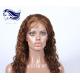 Natural Real Human Hair Full Lace Wigs Light Brown With 7A Grade