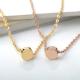 Stainless Steel Cylindrical pendant necklace, Rose gold, 18K gold Palted