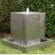 Public Decorative Water Black Cascading Stainless Steel Cube Water Fountain
