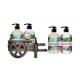 Black Wooden Tray Liquid Handwash Luxury Hand Wash And Lotion Set