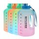 Wholesale 1.5l Large Capacity Gradient Color Gym Water Plastic Jug BPA Free Sport Water Bottle With schedule