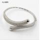 12.57g 925 Sterling Silver Bangles With Cubic Zirconia Two Lines