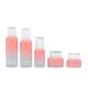 100ml 120ml Luxury Cosmetics Packaging Pink Glass Acrylic Lotion Essence Face Cream Jar