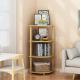 Multipurpose 4 Tier Modern Wooden Corner Bookshelf Display Stand For Livingroom