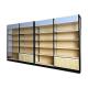 Reliable Quality Supermarket Gondola Shelf With End Shelf Heavy Duty Cold-rolled Steel Wood Grain Display