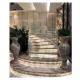 Indoor Modern Design Style Multicolour Onyx Wood Vein Marble Stairs with Glass Railing