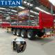 2/3/4 axle 40/48 foot container flatbed semi trailer for sale with front wall