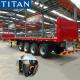 4 Axle High Bed Flatbed Logistics Trailer With Airbag Suspension