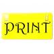 Width 130mm Fence Accessories Yellow Plastic Farm Security Warning Sign