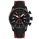 Multifunctional Mens Aviation Watches Quartz Movement with Silicone Band