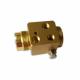 Precision Customized Brass CNC Parts Polished Finish With Electrical Conductivity