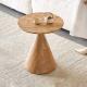 Oak Veneer End Table Natural Wood Top Solid Wood  Legs Side Table For Living Room And Hotel Use