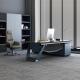 Black Executive Office Desks Depth 900mm Melamine Board With PVC Edging