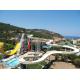 Above ground pool water slide for family interacetive water fun in aqua park