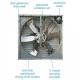 Heavy Duty Poultry Ventilation System Exhaust Fan For Cooler, Window Mounted Exhaust Fan
