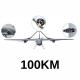50km 100km Long Range Drones Foldable Fixed Wing Drone With Thermal Camera Pod HXCG468