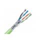 Solid Copper Conductor Bulk CAT Cable 24 AWG 4 Twisted Pair FTP For Networking