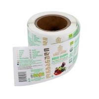 CMYK Eco Friendly Self Adhesive Sticky Labels Square Fruit Label Stickers