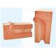 Red Low Porosity Refractory Fire Bricks For Carbon Baking Furnace 2.2g/Cm3