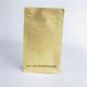 Custom Accepted Quad Sealed Brown Kraft Paper Biodegradable Bags with Zipper