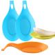 Orange Silicone Spoon Rest Utensil Holder Sustainable Rubber Spoon Rest