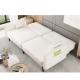 white Loveseat Sofa Convertible leg rest linen Couches Pillows 3seater sofa bed for living room